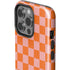 Orange Checkered iPhone 15 Pro Impact Case